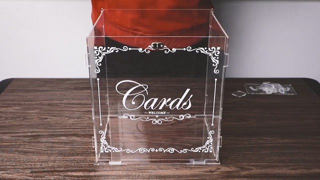 Amazon.com: Ywlake Acrylic Wedding Card Box with Lock and Slot